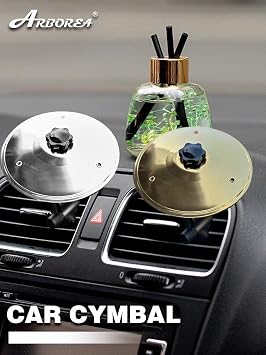Mini Car Cymbal 2pcs with Stand Air Vent Accessory for Decoration