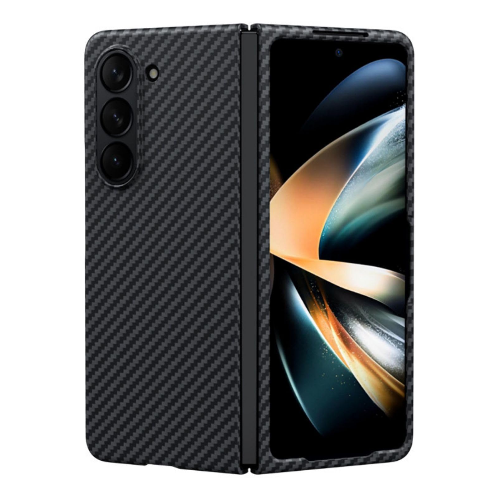 Custodia per Galaxy Fold5 Cover Fibra Carbonio,Ultra Light Pelle Sottile Custodie Bumper Case per Samsung Galaxy Z Fold5(1)