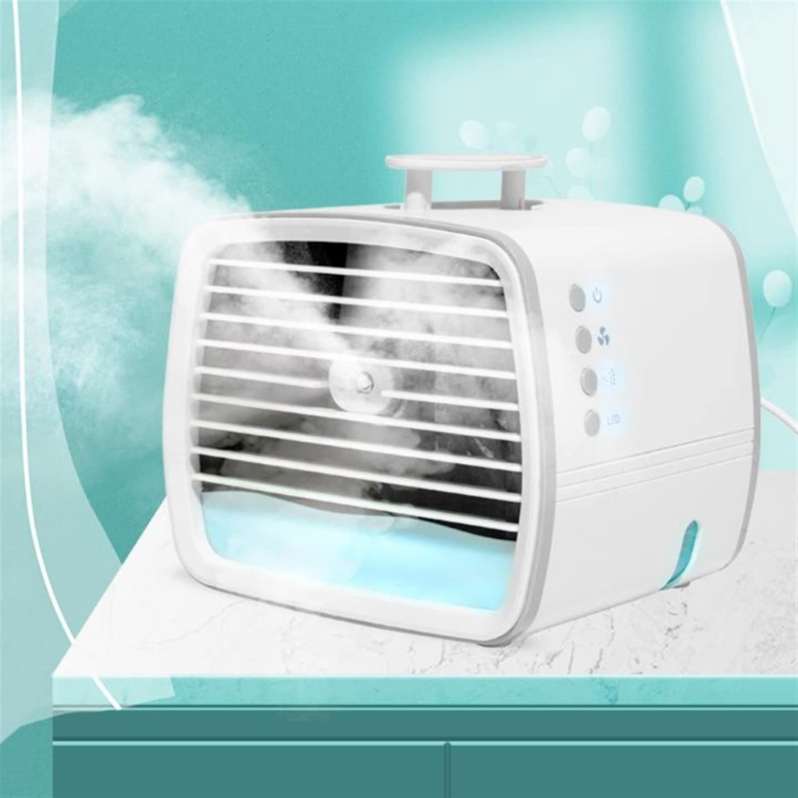 DieffematicKTY przenośny wentylator klimatyzatora mini wentylator biurkowy nawilżacz powietrza