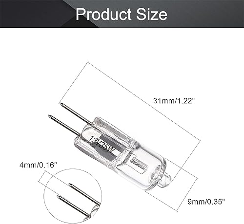 Miniatura 2 de Othmro 3 bombillas halógenas G4 12 V 35 W bombillas halógenas para colgar más corto, colgante de casa, iluminación de paisaje, lámpara de mesa,