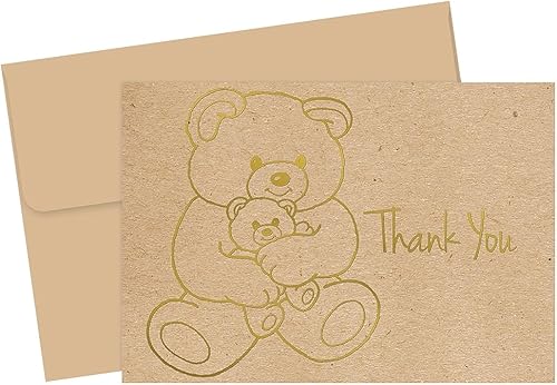 Cosco Tarjeta de agradecimiento de oso de peluche