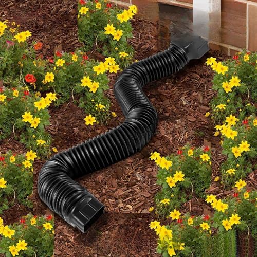 YYUEZHI Rallonge De Tuyau De Descente Flexible, Extension Descente De Gouttière Souple, Extensible de 47 à 150 cm, Ronde, pour la Plupart des Becs de Descente Résidentiels (Noir) – vue 6