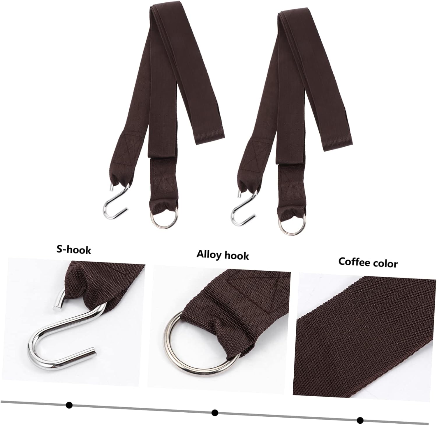 4pcs Hammock Tree Straps Nylon Tree Hanging Kit s Hooks Swing Straps for Outdoor Use
