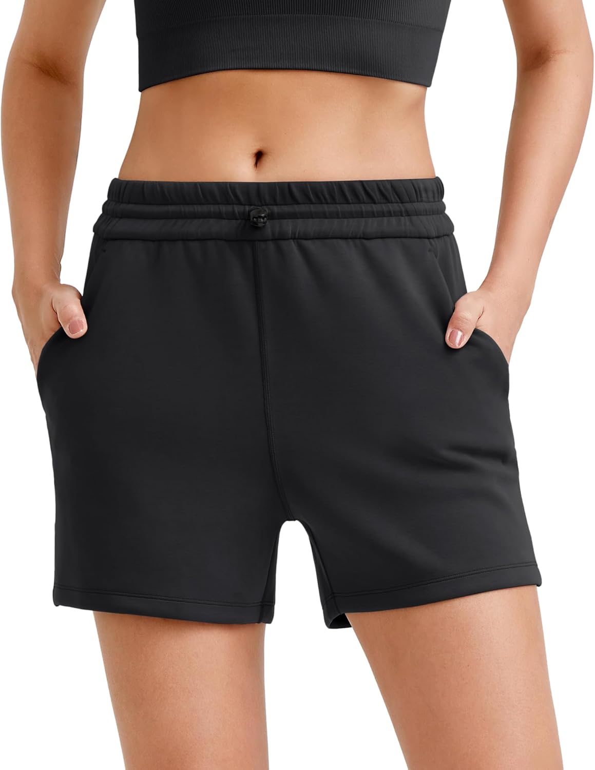 G4Free Athletic Shorts for Women Shockcord Sweat Shorts Summer Casual Lounge Shorts with Pockets Smoofit Modal Soft - Image 5