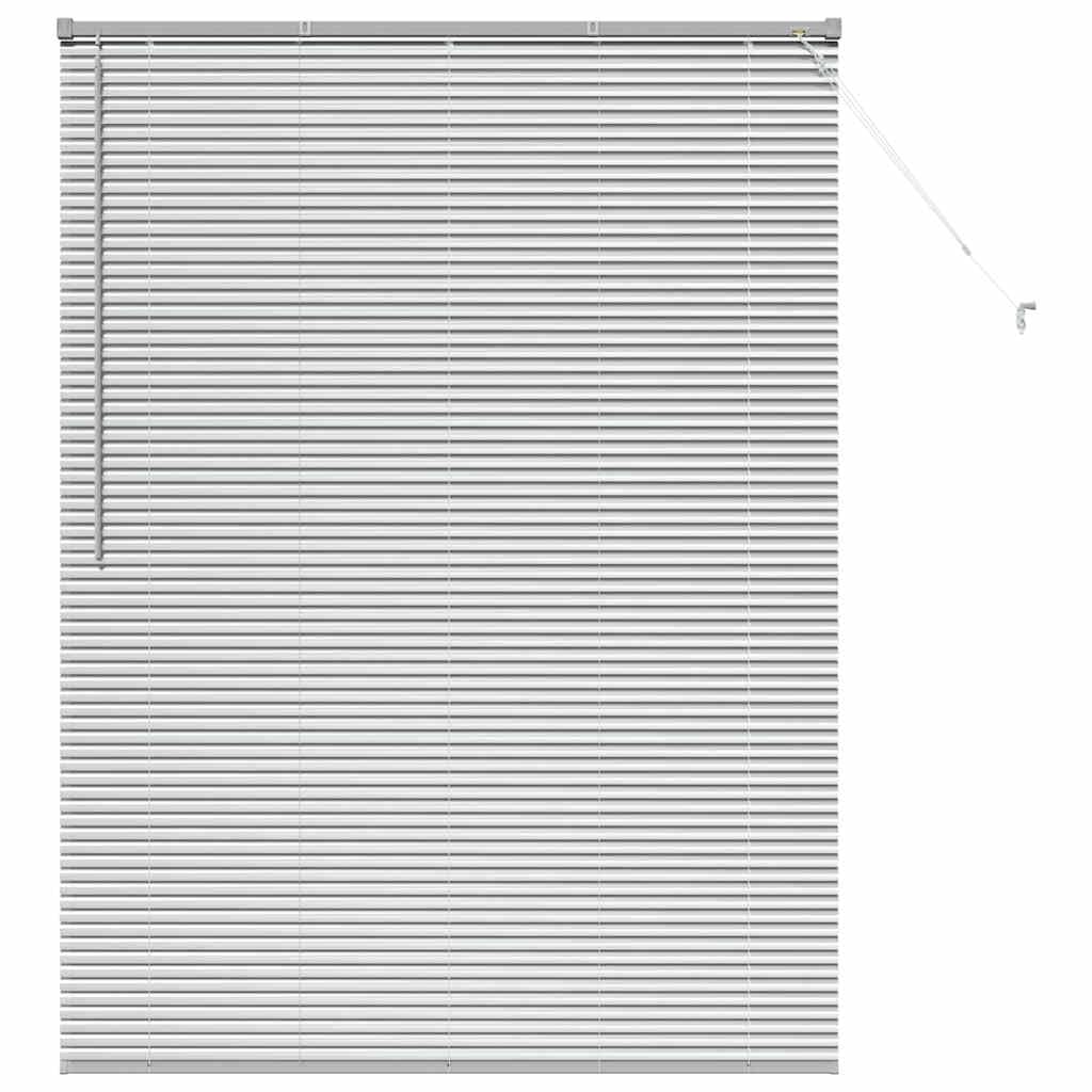 vidaXL Venetian Blinds Height Adjustable Silver 175 x 130 cm Aluminium, Modern Rectangular Aluminum Blinds, Adjustable Indoor Window Treatments, Light Control Privacy for Home Decor, Office
