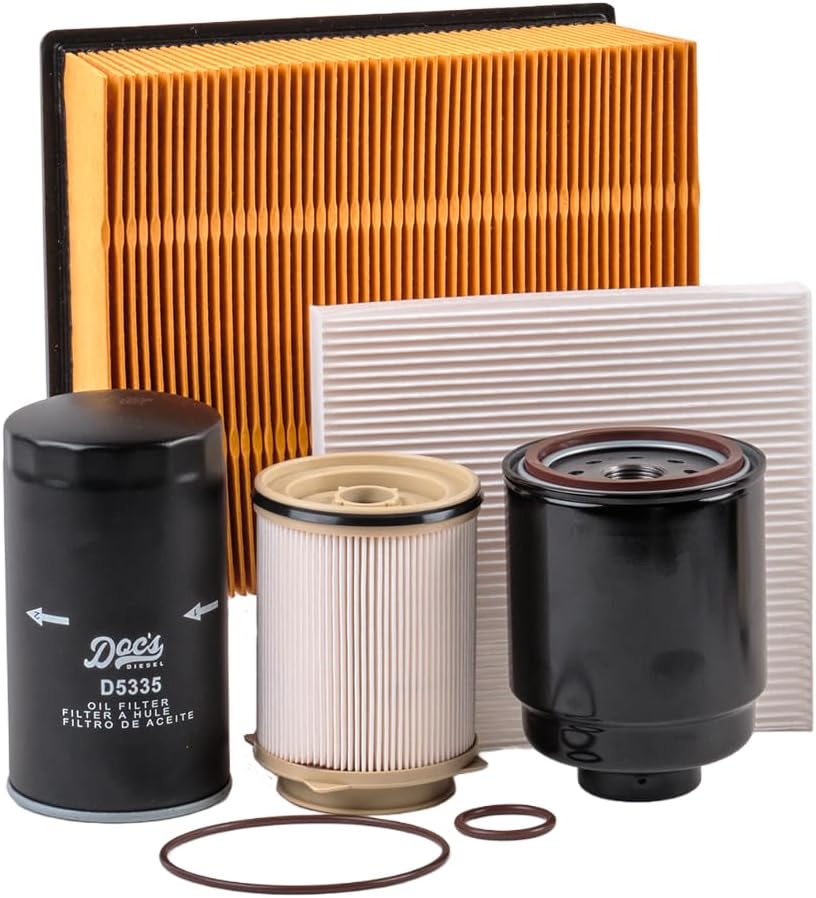 Doc's Diesel Filter Maintenance Kit DGF410+DGF401+D5335+DPA6314+D3705 | Compatible with RAM 6.7L Cummins 2500, 3500, 4500, 5500 2013-2018 | Replaces 68197867AA, 68157291AA, 05083285AA, 53034051AB