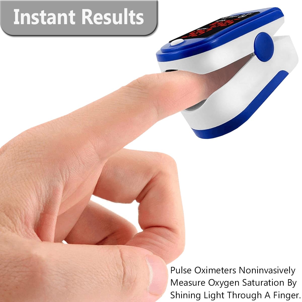 Body-Plus UPGRADE Finger Pulse Oximeter, Oxygen Monitor Finger Adults and Child Heart-Rate - Image 2