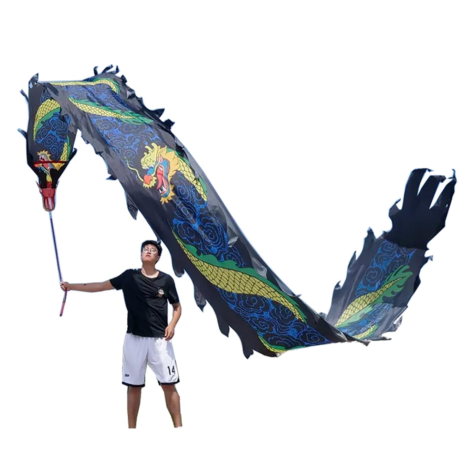 Amazon.com: CMYUN Dragon Poi Black Dragon Dance Ribbon Extra Long