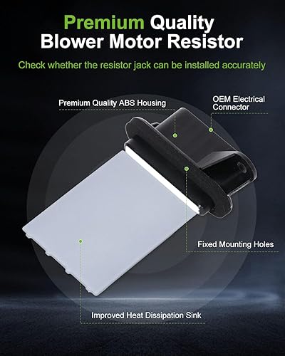Miniatura 885 de SCITOO Resistencia de motor de ventilador HVAC para 2008-2013 para Chrysler 300/2008-2016 para Town & Country/2008-2010 para Dodge Charger/2008-2018