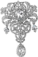 Vista 1 de Gyn&Joy Broche para mujer, 5 pulgadas, con diamantes de imitación de cristal transparente