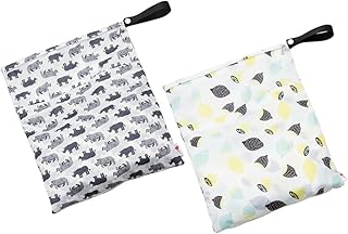 SAFIGLE 2 Pçs Saco De Fraldas Saco De Fraldas De Pano Molhado Seco Saco De Fraldas De Pano Molhado Sacos Organizador De Bolsa Para Crianças Bolsas Durante A Noite Sacos De Fraldas De Bebê