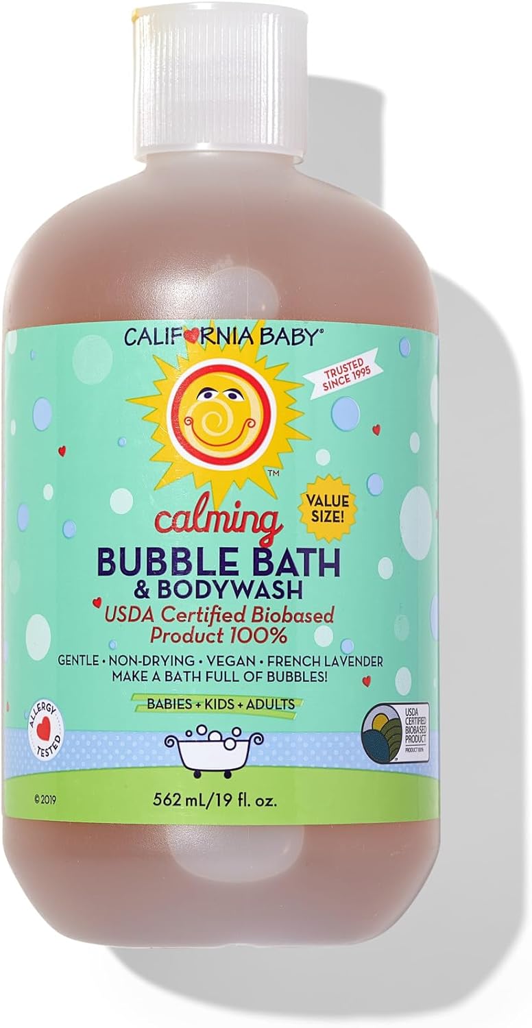 Product image of California Baby Calming Bubble Bath - Calming Scent of Lavender & Clary Sage Essential Oils, Perfect Before Bedtime, 100% Plant-Based - USDA Certified, Calming, 19 oz