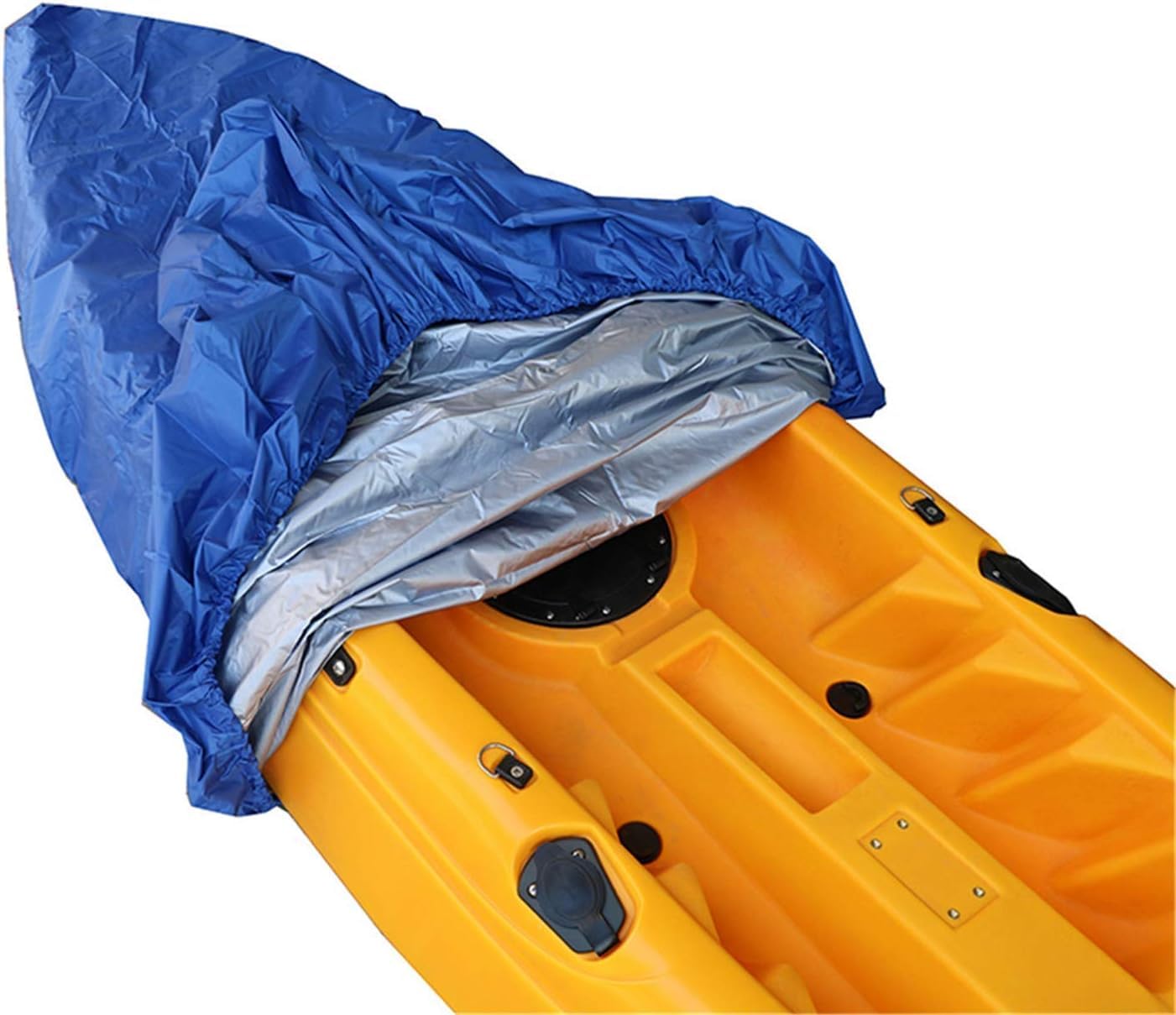 Telo Copri Barca, Tenda da Esterno, Telo Copri Kayak, Telo Antipolvere Professionale per riporre Kayak, Tessuto Resistente agli Strappi (Blu 2,1-2,5 m)