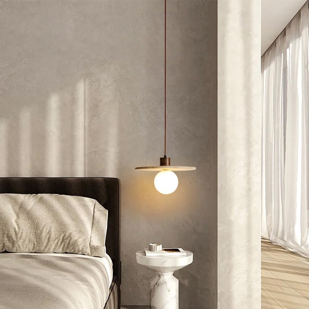 Lampada a sospensione for isola cucina, lampade a moderne in travertino giallo, apparecchio di illuminazione a soffitto sospeso in pietra naturale, for sala da pranzo, soggiorno, camera letto