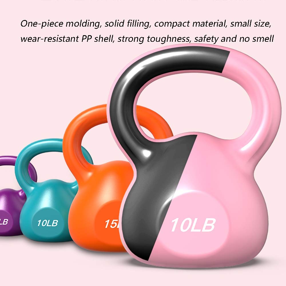 Kettlebells HUAHUA Gimnasio De Pesas Rusas, Deportes Cuclillas Equipo, Antideslizante Comfort Manija, Seguro Y Duradero, 10LB, Azul