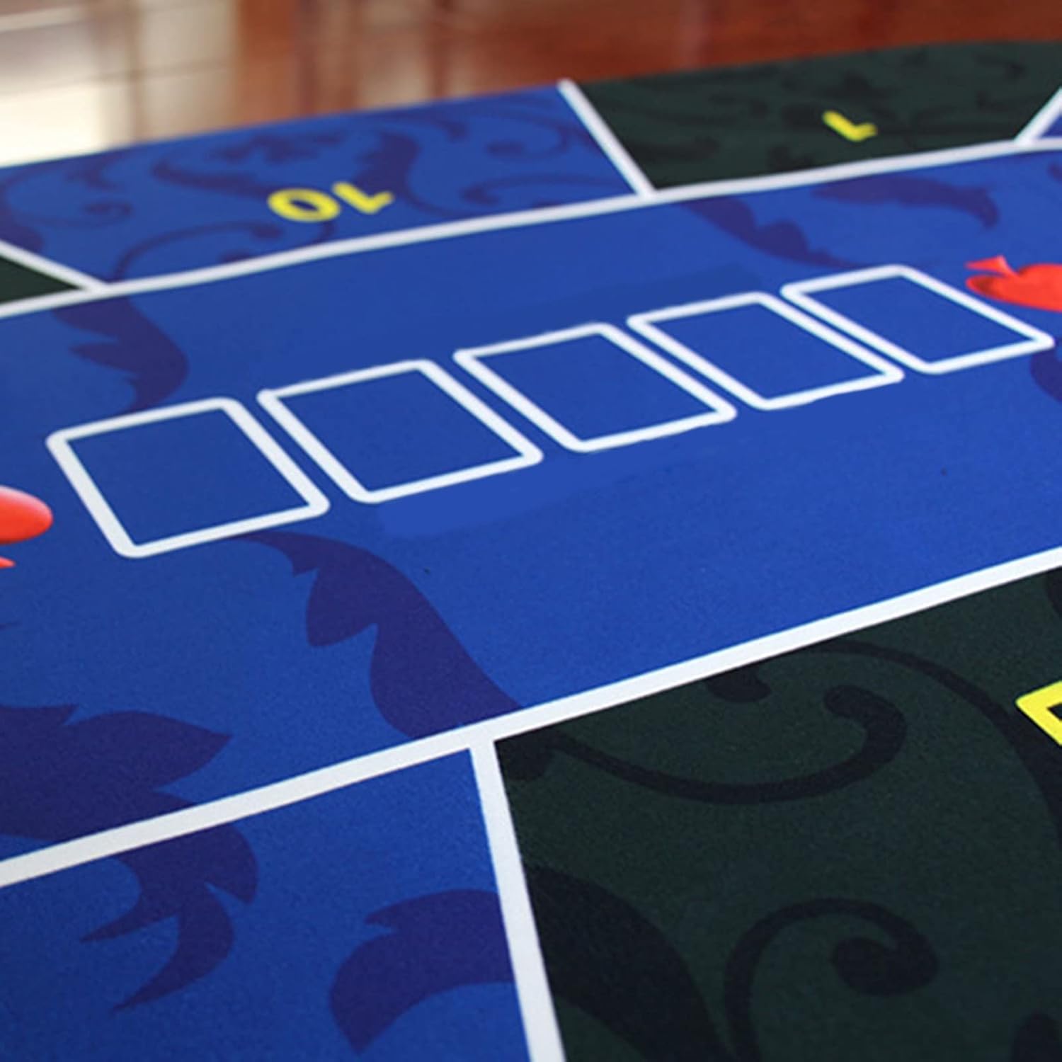Foldable Poker Card Tabletop Layout Portable Anti-Slip Rubber Board Game Mat Poker Felt Table Cover Layout Poker mat(Color:B,Size:2.41.2)