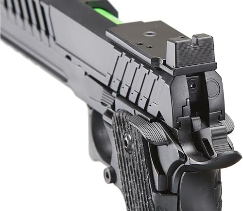 Vista 22 de Lancer Tactical Knightshade Hi-Capa Pistola de aire comprimido de acero completo Negro y dorado