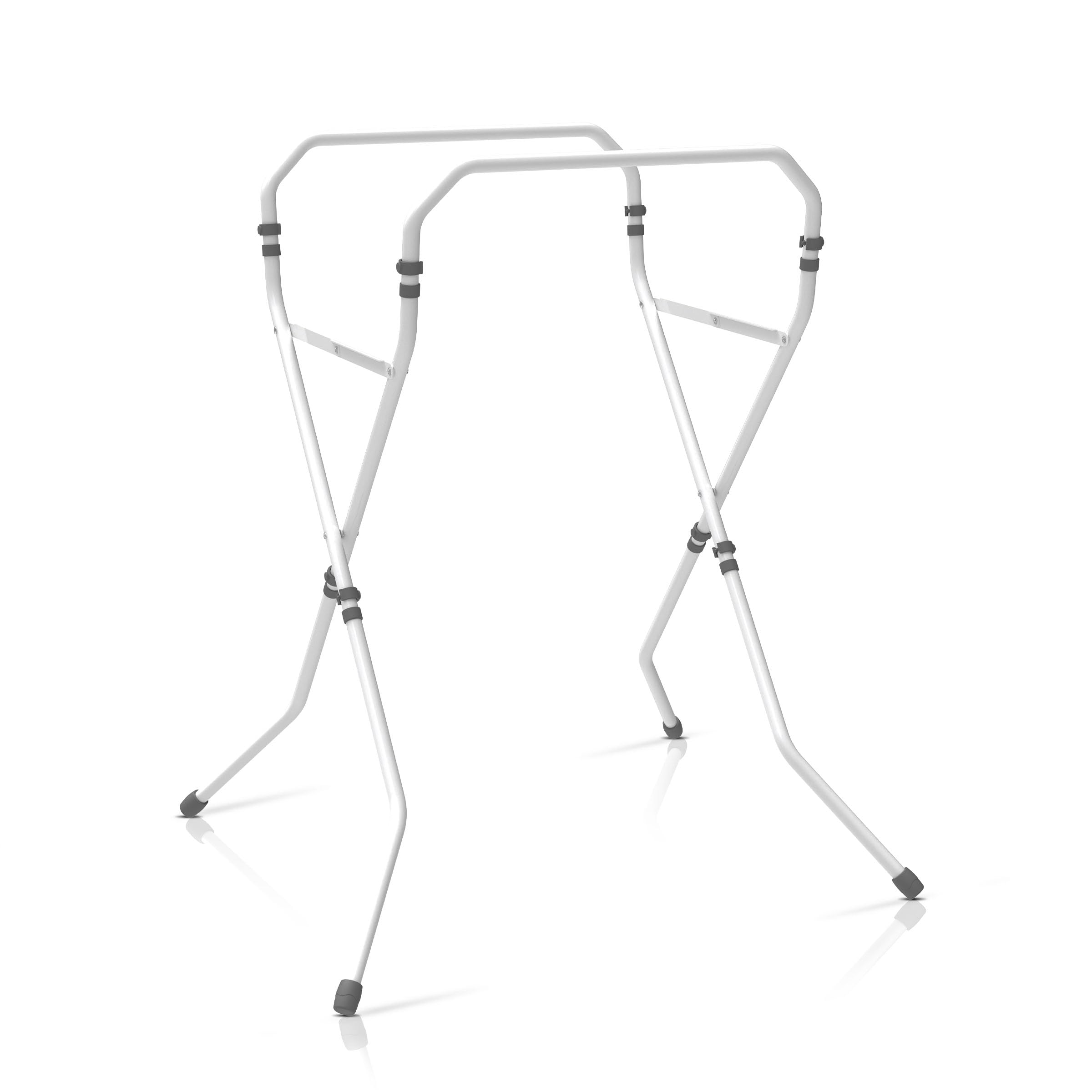 Neno Lucy Stand Baby Badewanne mit Gestell und Thermometer - Faltbare Babywanne - Babybadewanne mit Ständer - Kinderbadewanne ab Geburt zum 30kg – Ablaufschlauch, Rutschfester Innenmatte - 89x52 cm
