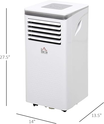 Miniatura 7 de HOMCOM - Aire acondicionado portátil de 7000 BTU para refrigeración, deshumidificación y ventilación, con control remoto, color blanco