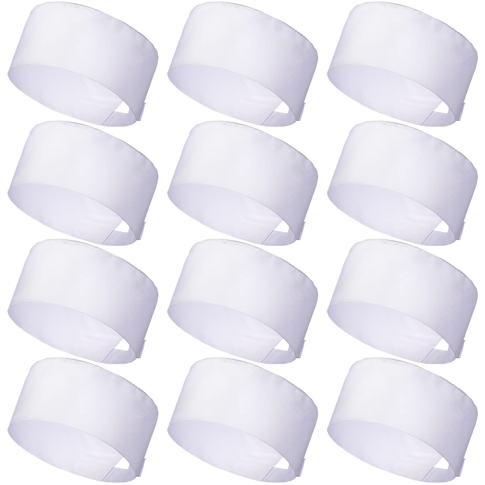 Hicarer 12 Pcs Chef Hat for Women Men Adjustable Sushi Beanie