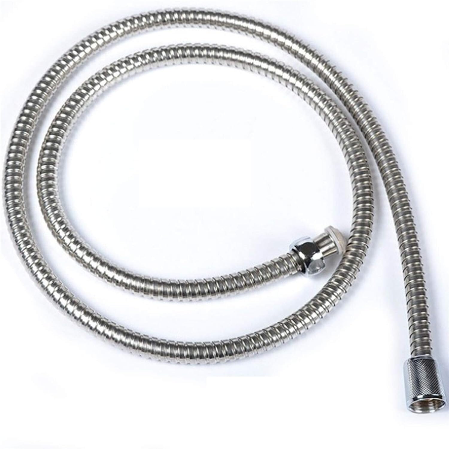 Gkirqvpe 1.2M Shower Hose Shower Hose, Flexible Shower Hose High Pressure Stainless Steel Silver 1.2-3M Bathroom Accessories