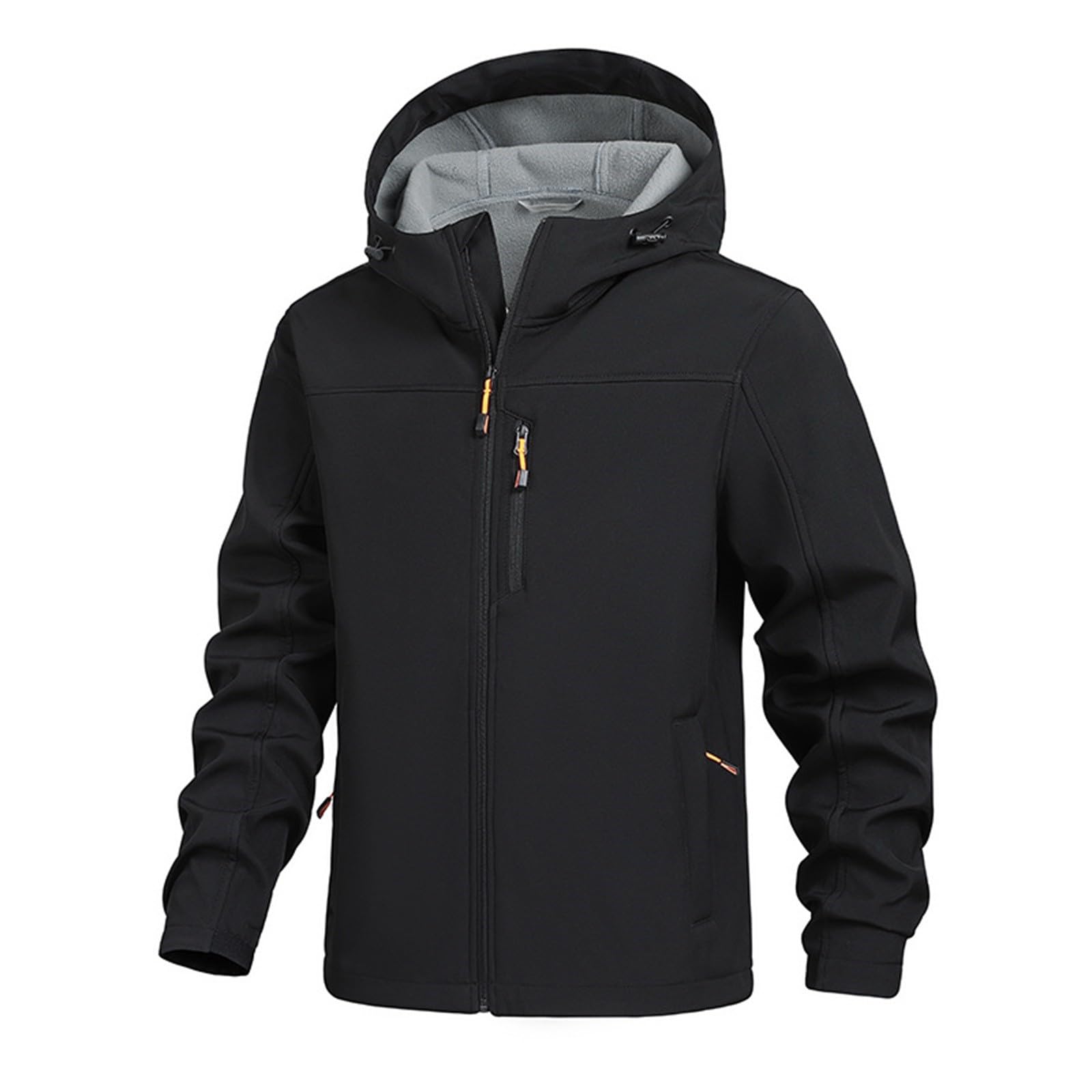 Generisch Chaqueta de senderismo ligera para hombre, impermeable, transpirable, chaqueta de lluvia fina para hombre, chaqueta de entretiempo con capucha, chaqueta de entrenamiento, cortavientos