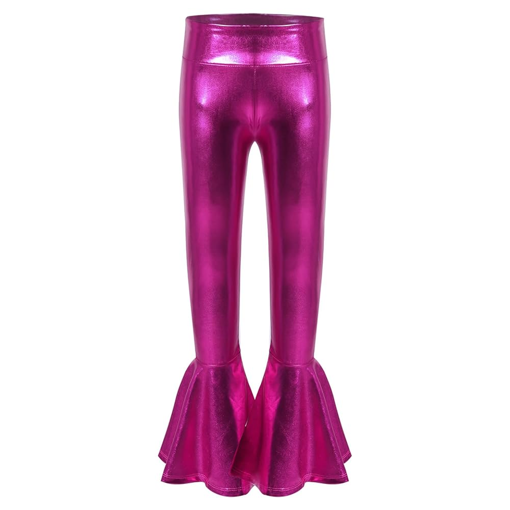 Amazon.com: JanJean Kids Girls High Waist Shiny Metallic