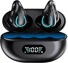 Fones de ouvido esportivos sem fio Bluetooth Lifebee Q71 com clip, condução óssea, Bluetooth 5.3, qualidade de som Hi-Fi e longa autonomia – A escolha perfeita para atividades esportivas e ao ar livre