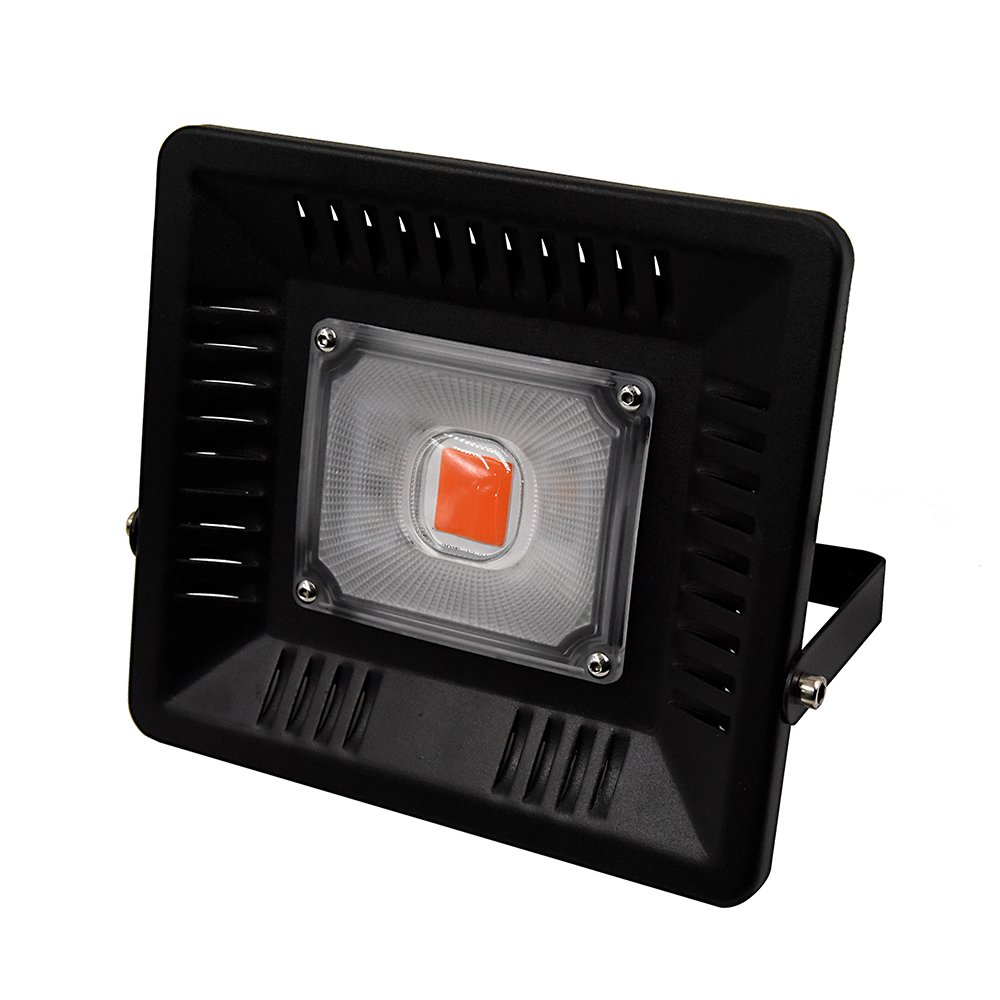 Bonlux LED Grow Light Full Spectrum 50W Red COB LED Plant Grow Lamp IP65 Waterproof LED Flood Grow Light for Greenhouse Hydroponics Garden Vegetable and Flower