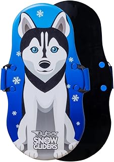Flybar Kids 36" Husky Dog Foam Toboggan Snow Sled with Slick Bottom & PE Core Build for Boys and Girls Ages 6+, Holds Up to 110 Lbs