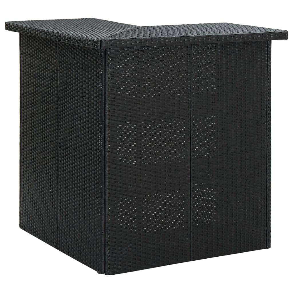 vidaXL Set da Bar da Giardino 4 pz con Cuscini in Polyrattan Nero