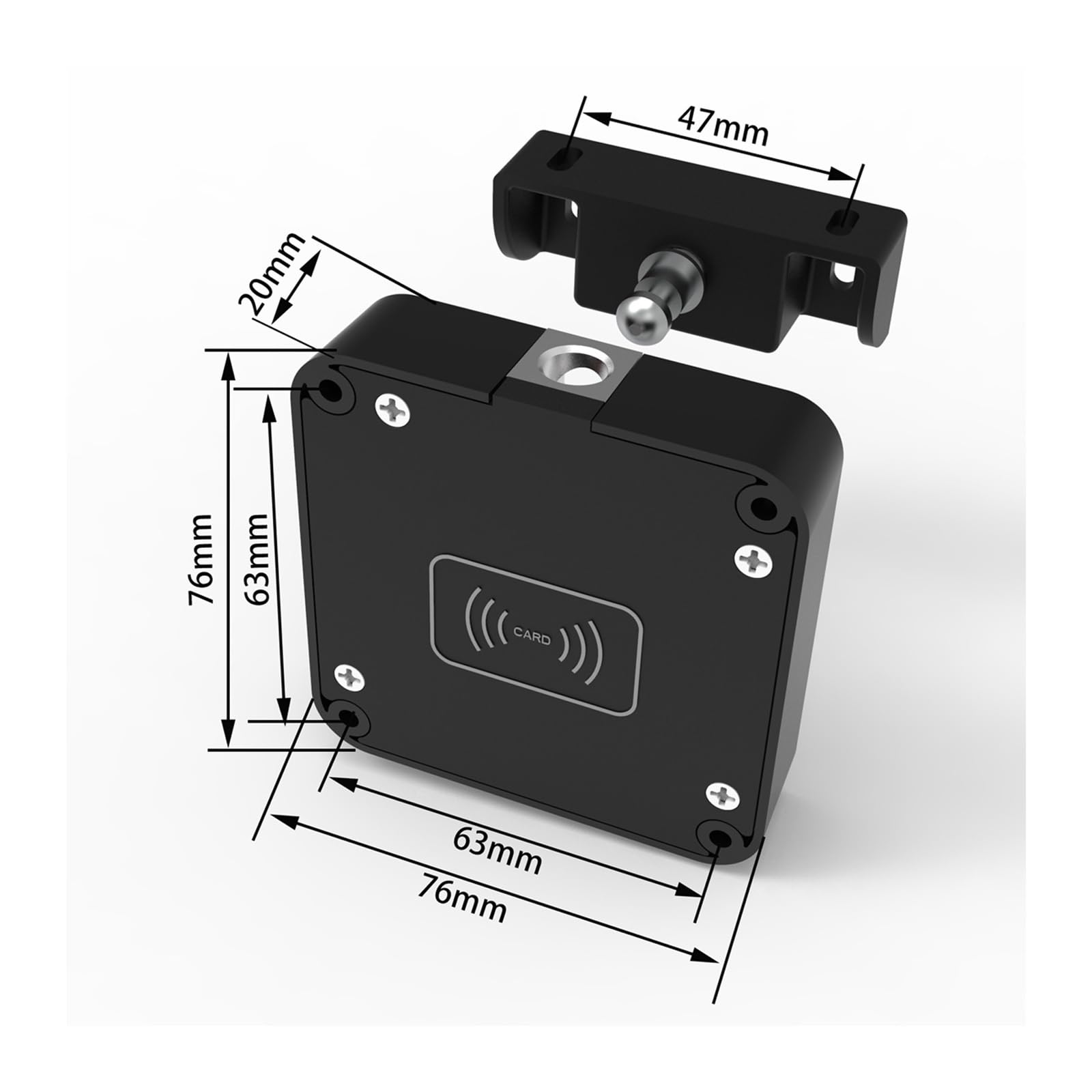 Desbloquear cerradura Invisible sin llave for gabinete, cerradura for cajón, muebles electrónicos de madera | Cerradura eléctrica