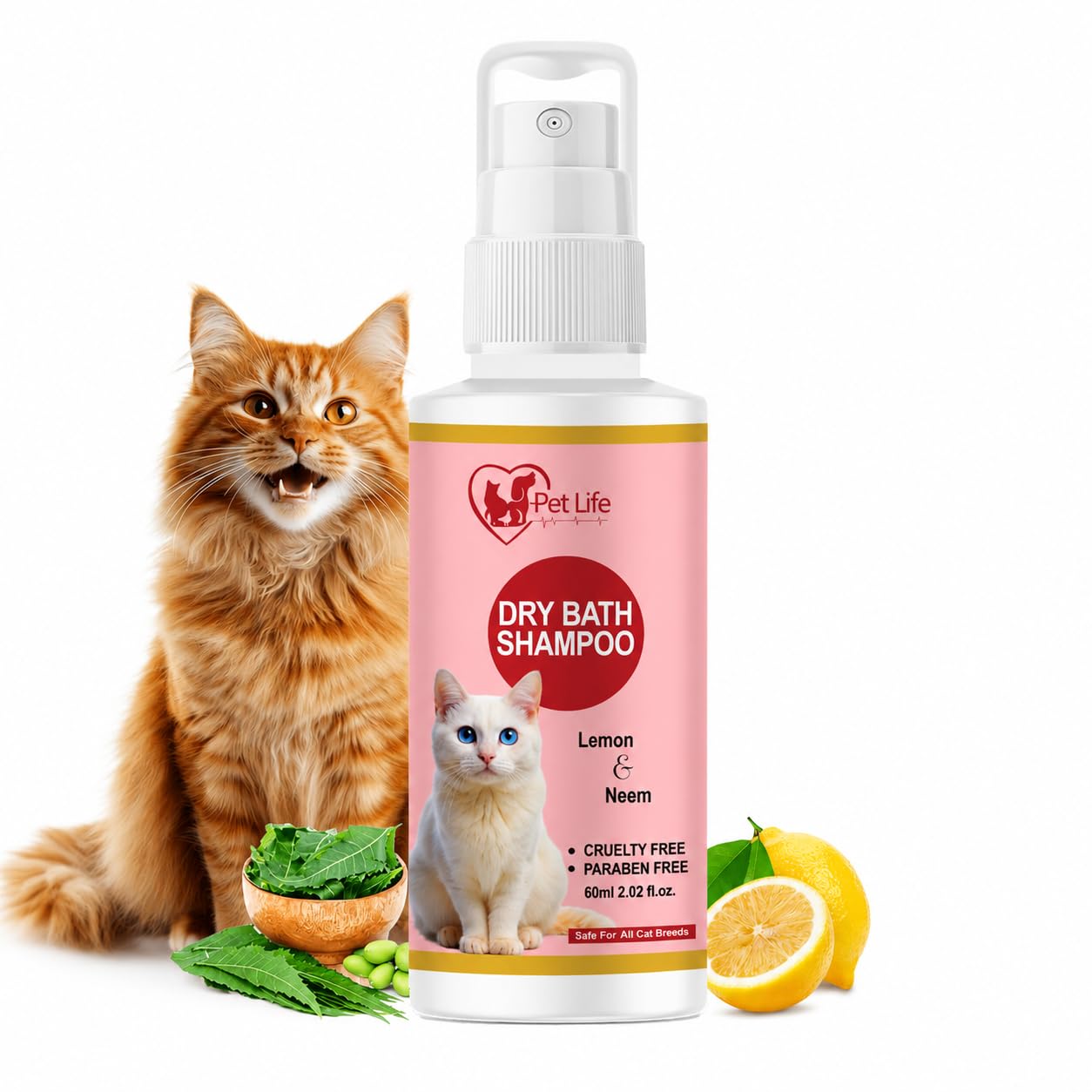 Pet Life Dry Bath Shampoo for Cats, Kitten - Waterless Cat Shampoo for Persian & Normal Cat | Dry Shampoo Spray for Quick Clean, Smooth & Shiny Coat – Suitable for All Kitten Types - 60ml-image-17