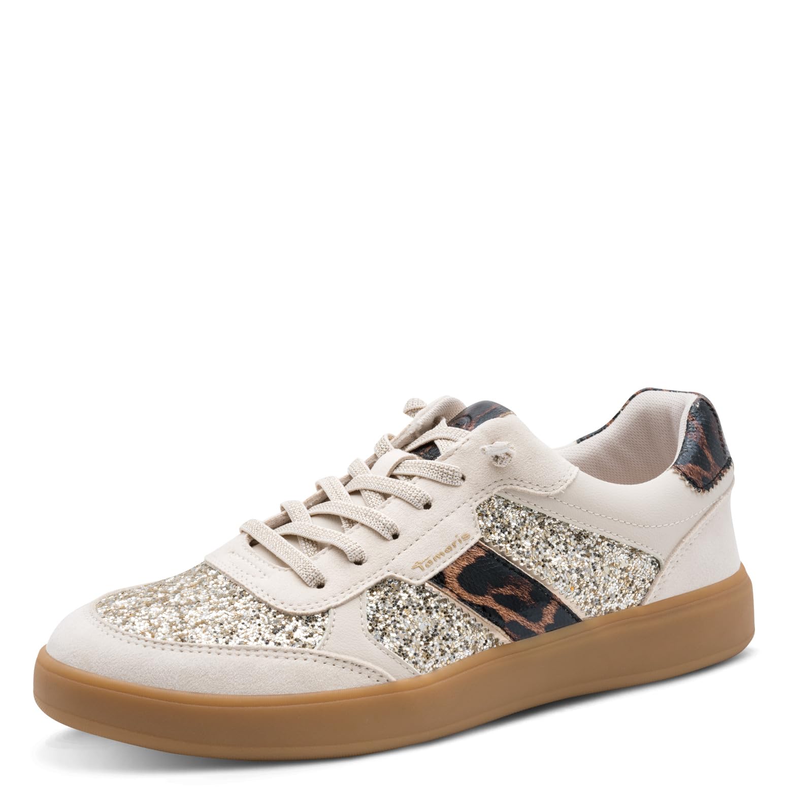 Tamaris Women's Low Flat Trainers, Beige (Ivory Glam), 37