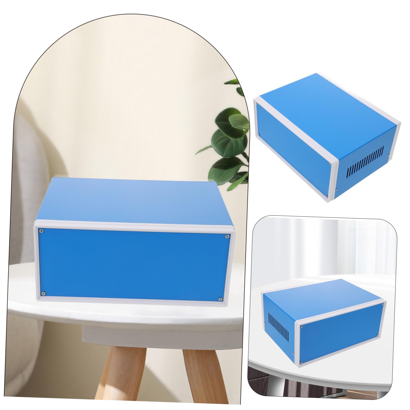 Toddmomy Scatola di Giunzione in Metallo Blu per Progetti Elettronici Protezione in Tensione e Facile Installazione, Custodia in Ferro 110x250x190mm per Terminali e Pulsanti