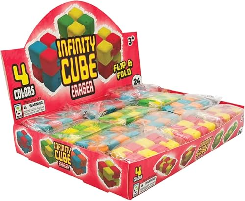 Miniatura 5 de Raymond Geddes Infinity Cube - Borradores coloridos para aliviar el estrés para niños, perfectos para fiestas de cumpleaños y suministros escolares