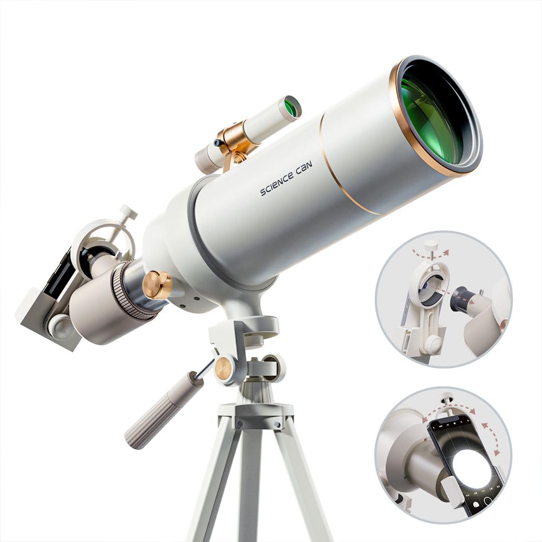 Topbright 1602152024de0001 Astro Star Télescope (Science Can Lunette à partir de 8 Ans) Blanc 62 x 34 x 19 cm