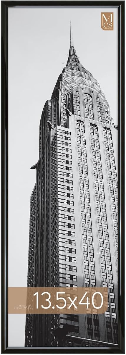 MCS Trendsetter Poster Frame, 13.5x40, Black High-Gloss, 1-Pack