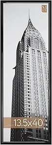 MCS Trendsetter 13.5x40 Poster Frame Black High-Gloss, Vertical & Horizontal Wall Hanging Large Picture Frame for Photos, Posters & Art Prints (1-Pack)