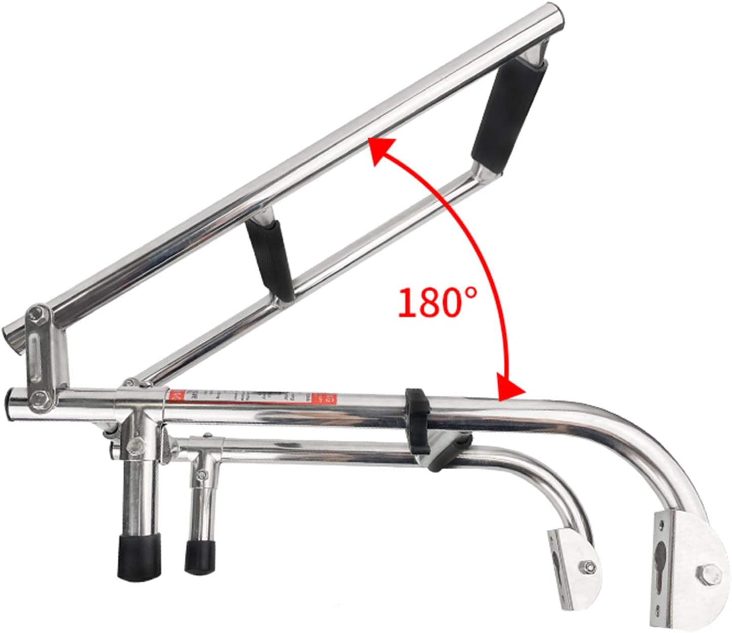 3/4ステップ折りたたみ式はしご ボート船尾マウント 取り外し可能なはしご マリン ステンレススチール ポンツーン はしご トランサ