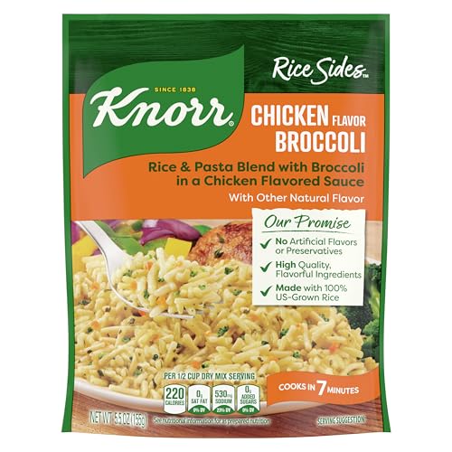 Image of Knorr Rice Sides Chicken Broccoli with Long Grain Rice and Vermicelli Pasta For a Tasty Rice Side Dish 5.5 oz