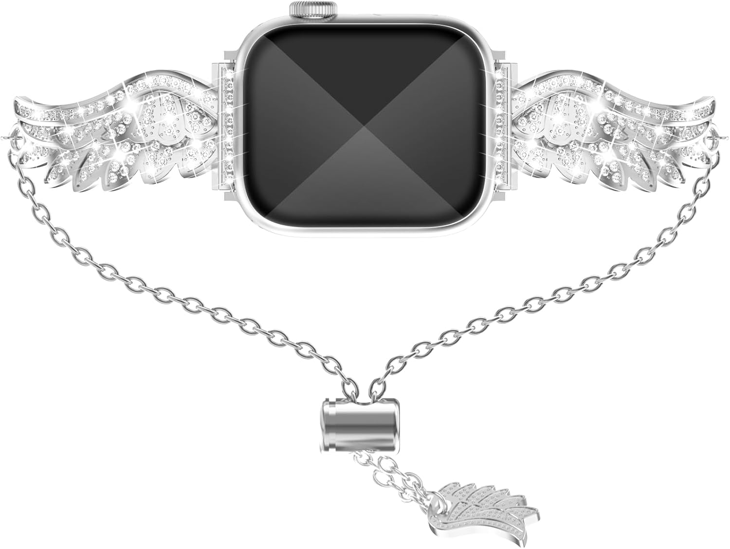 WINGLE Silver Band for Apple Watch Bands 40mm 41mm 38mm for