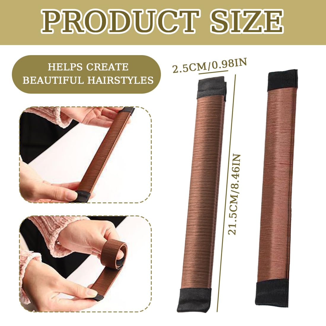 2 Pezzi Chignon per Ciambella, Chignon Facile Per Capelli Chignon Bun Maker, Fashion Hair Styling Clip Hairstyle DIY Tool per Ragazza Donne,accessori capelli,French Twist Accessori Capelli