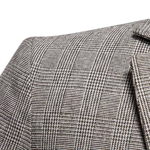 Finelylove Mens Vintage Blazer Jacket Lapel One Button Suit Jacket Classic Tuxedo Business Casual Wedding Sport Coat4
