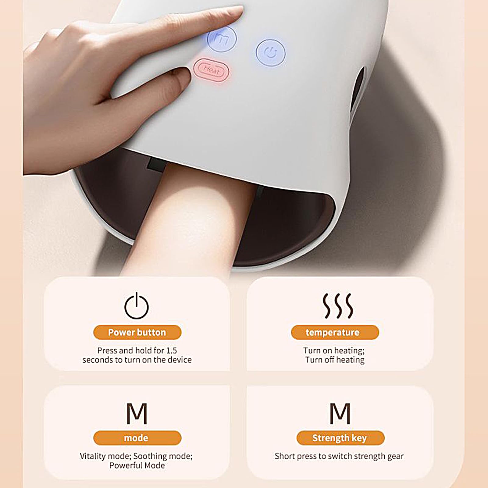 Masajeador De Artrosis Manos, Masajeador Manos Con Calor Y Compresión, Masajeadors Muscular Inalámbrico, Masaje De Mano Inalámbrico Para Artritises Y Túnel Carpiano 3 Modos Para La Circulación