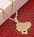 ZVBEP Collar Acero Inoxidable Color Mapa de Ecuador Collares Pendientes Mapa ecuatoriano...