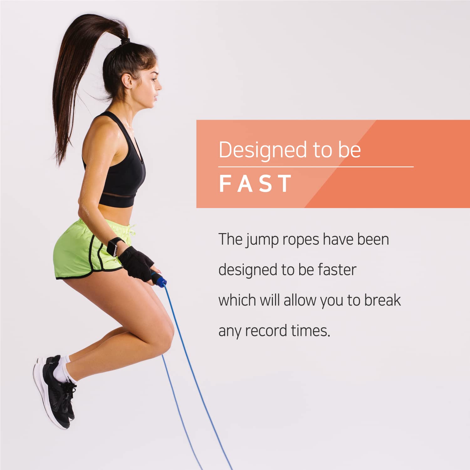 Cuerda de saltar para entrenamiento de fitness, peso ligero, ajustable, sin enredos, excelente control de línea para boxeo cardiovascular, crossfit, ejercicio de entrenamiento para todas las edades y