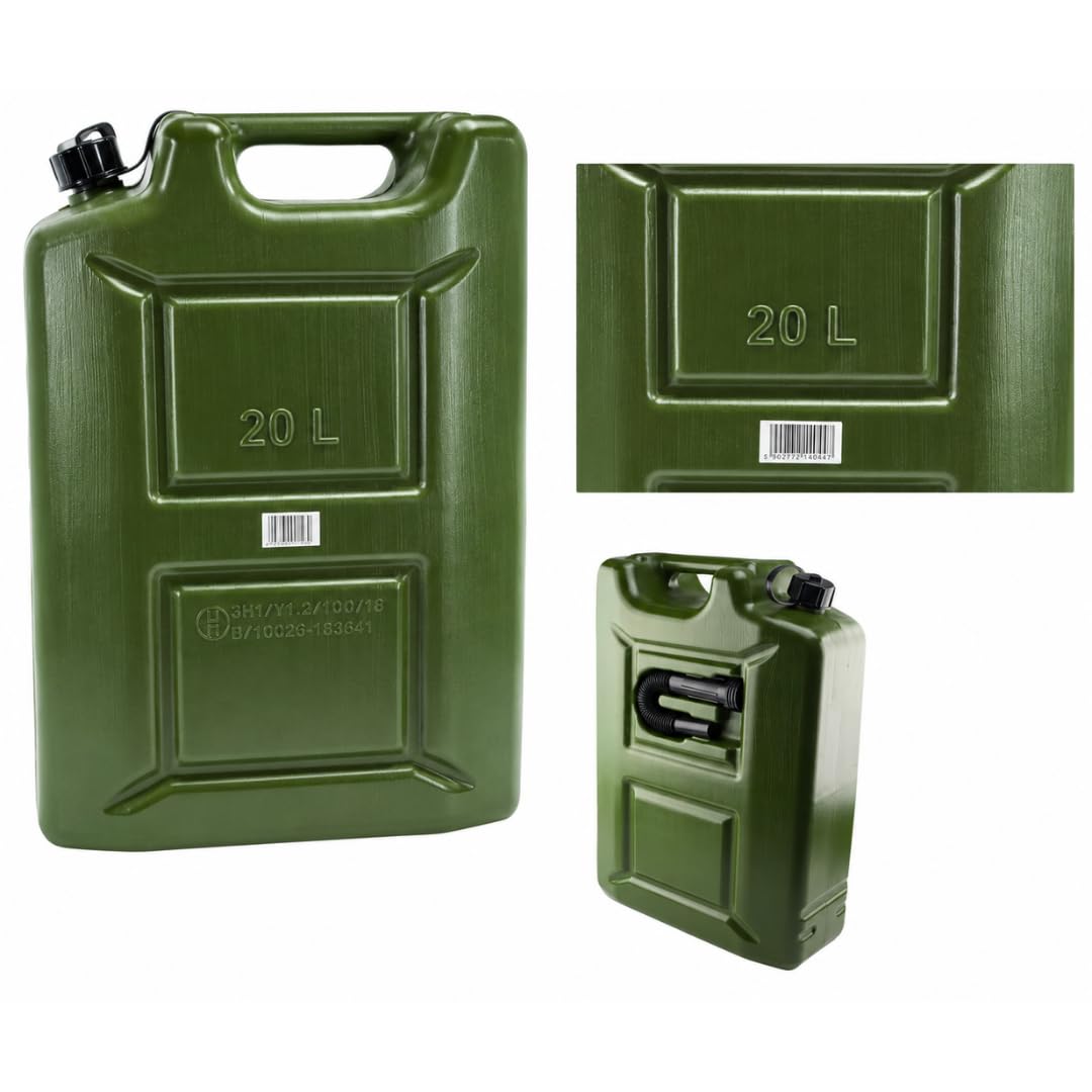 Benzinkanister mit Einfüllstutzen Olive 2x20 L