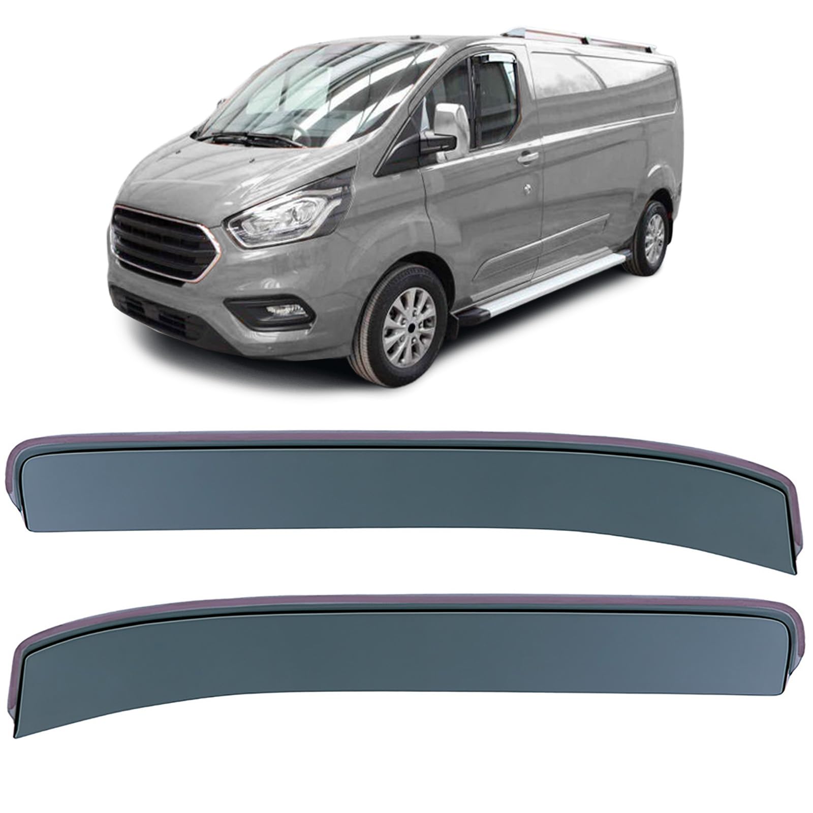 Windabweiser Windschutz Regenschutz Smoke für Ford Tourneo Transit Custom 12-23