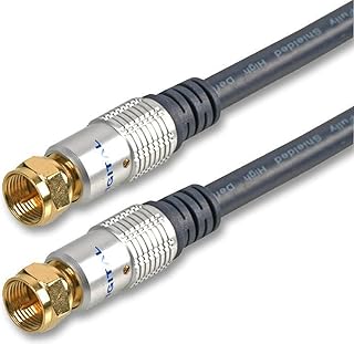 Pro Signal HQ F-Type - Cable coaxial para satélite (macho a macho, 3 m), color azul